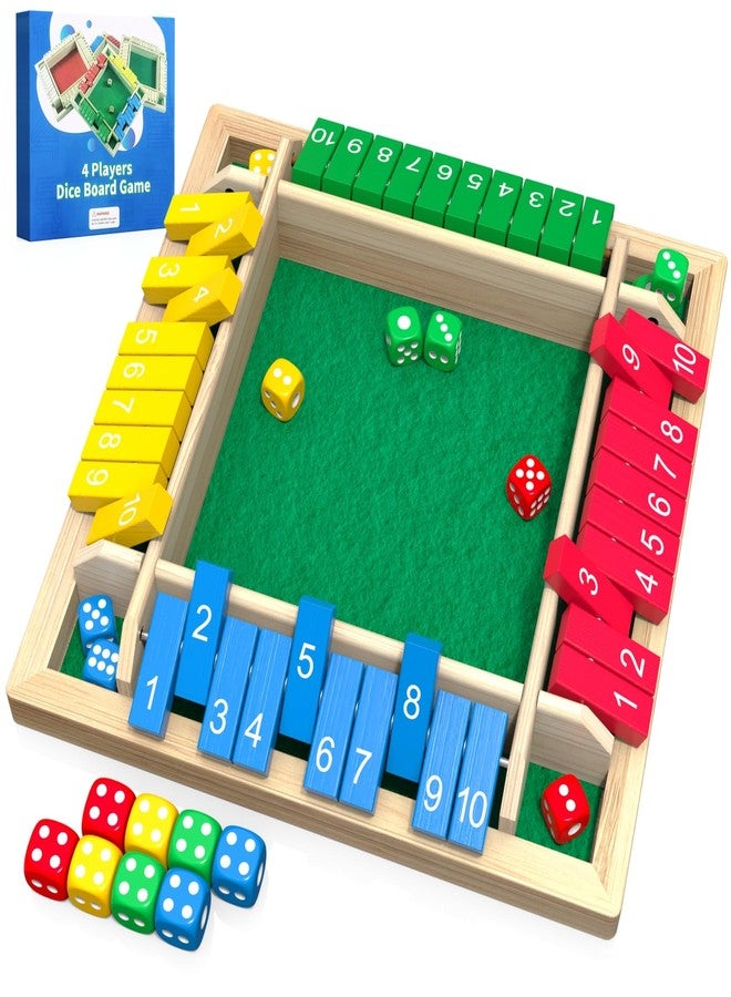 GRORDRUP Shut The Box Game, Wooden Board Tabletop Dice Game for 2-4 Players & Kids Adults, a Fun Math Learning Toy for Family Game Night - an Ideal Made from Non-Toxic Wood, Child-Safe - Image 1